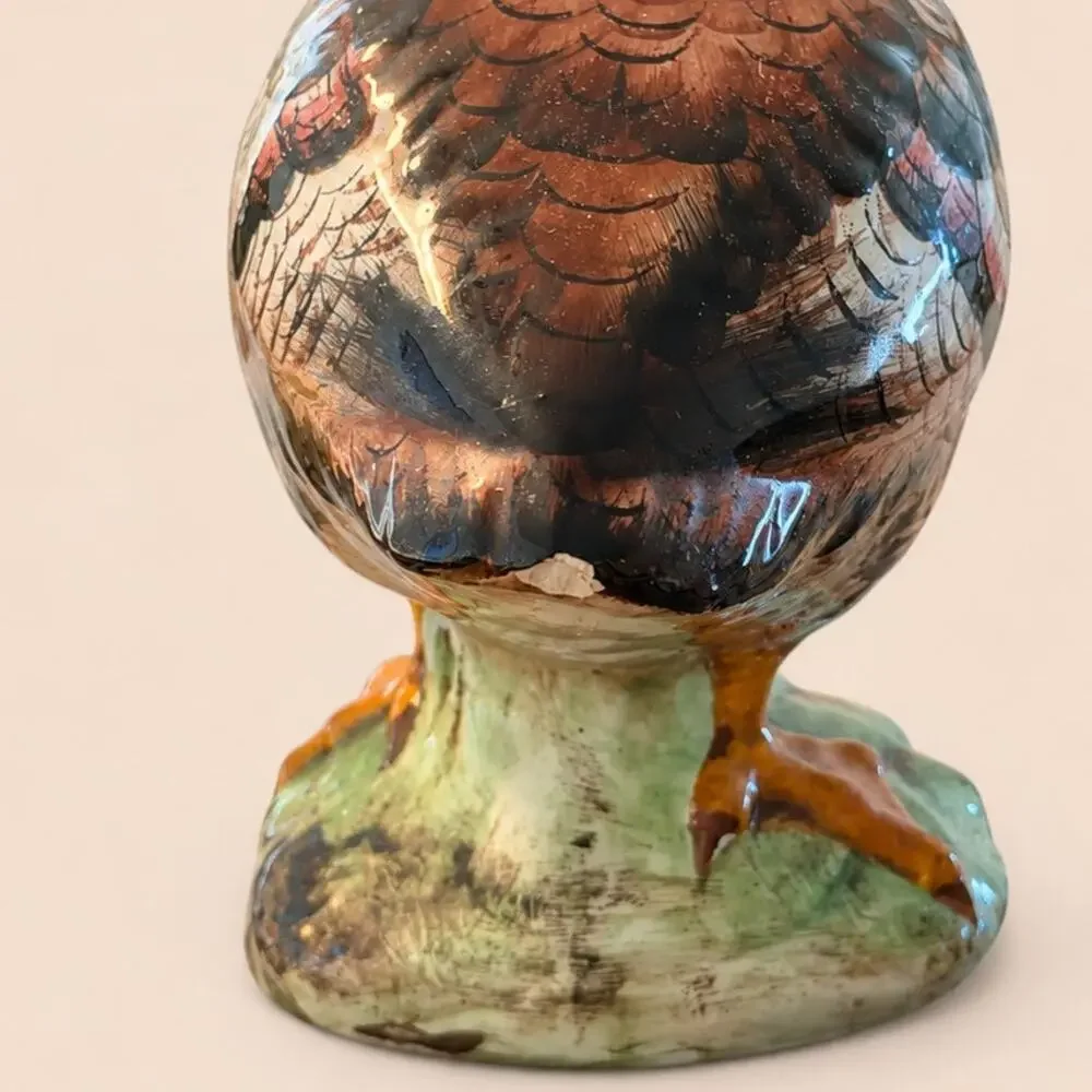 Hand Painted Italian Ceramic Mallard Duck Vintage Figurines – Set of 2